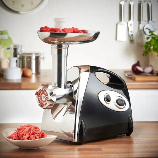 Mașină de tocat carne TocaPro 3800W – Multifuncțională cu 3 site, funcție revers, accesorii cârnați, rosii, chiftele și motor cupru